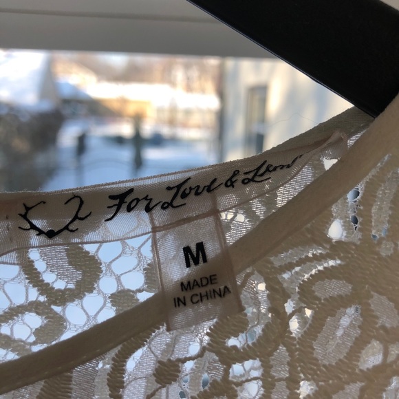 For Love & Lemons Vivian White Lace Top - Picture 6 of 8